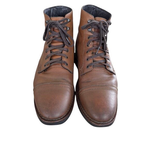 Thursday Boot Company - Men\'s Captain Lace up Boots in Toffee Brown - Size 9 main image 11
